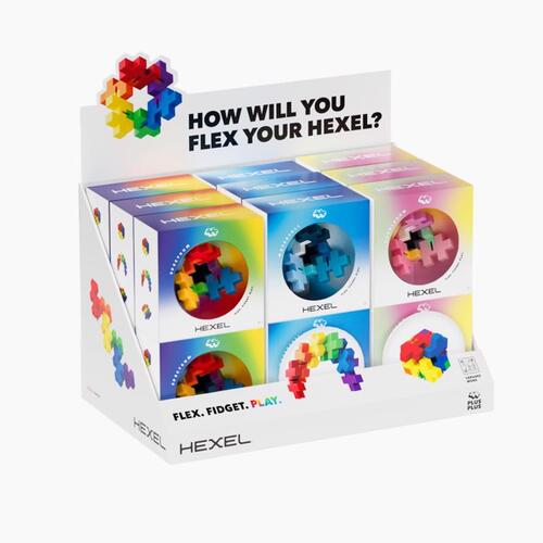 Plus-Plus 07307 Fidget Toy Hexel Polyethylene Multicolored 18 pc Multicolored