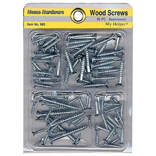 Wood Screw Assortment Kit - 95 pieces