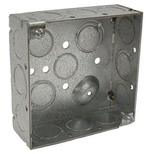 Switch Box Steel 4" Square 1-1/2" Deep