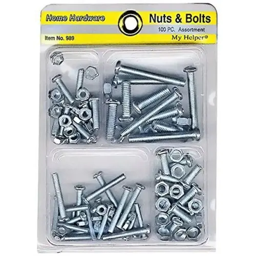 Nut & Bolt Assortment Kit - 100 pieces