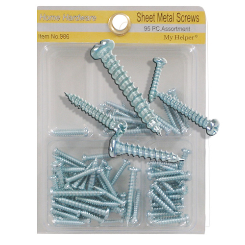 Sheet Metal Screw Assortment Kit - 95 pieces