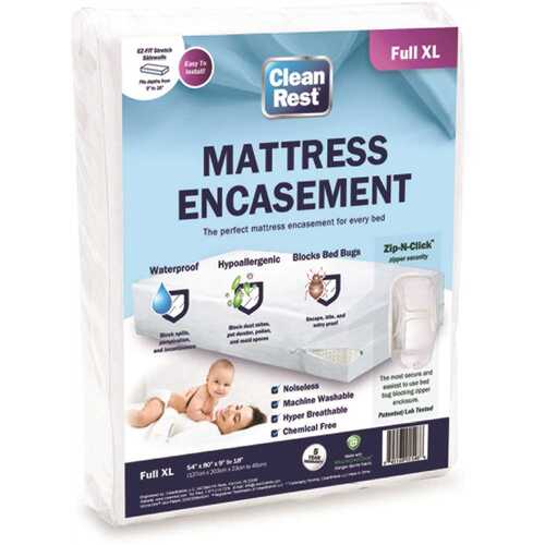 Cleanrest 845168015486 Waterproof Mattress Encasement Full Xl - pack of 3