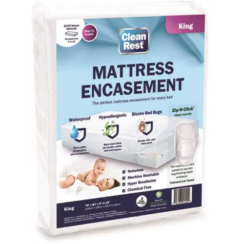 Cleanrest 845168015509 Waterproof Mattress Encasement King - pack of 3