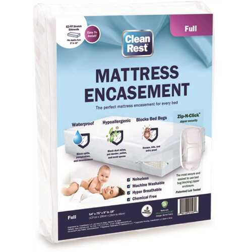 Cleanrest 845168015479 Waterproof Mattress Encasement Full - pack of 3