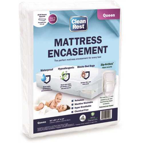 Cleanrest 845168015493 Waterproof Mattress Encasement Queen - pack of 3