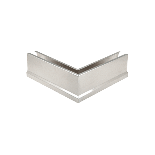 CRL B5T90BS 12" Brushed Stainless 90 degree Mitered Corner Cladding for B5T Series Tapered Base Shoe