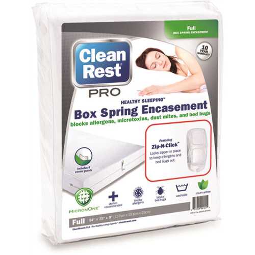 Cleanrest 851949001814 PRO Box Spring Encasement Full - pack of 3