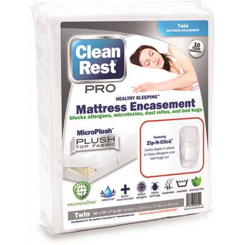 Cleanrest 845168001687 PRO Mattress Encasement, Twin - pack of 4