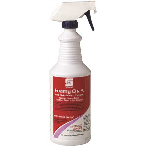 Foamy Q & A 320003 1 Quart Citrus Scent One Step Cleaner/Disinfectant