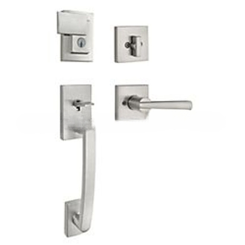 Complete Single Cylinder Spyglass By Spyglass SQR Handleset with Smart Key Satin Nickel Finish