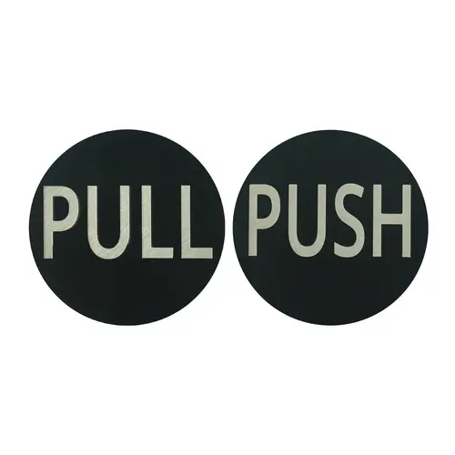 Round Push Pull Indicator  Set Matte Black Finish