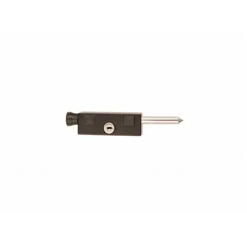 Emtek 206017 Keyed Patio Bolt, Flat Black Finish