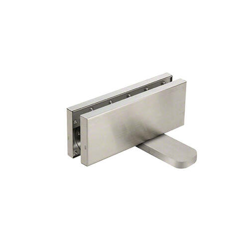 Hydraulic Patch Hinge - No Hold Open Brushed Stainless