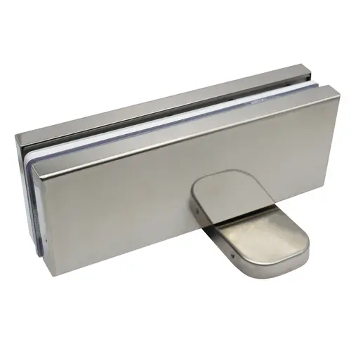 Hydraulic Patch Hinge - Hold Open Polished Stainless