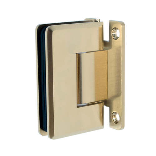 Aria Vetri AC037SB Heavy Duty Wall mount Woodstock Radius Corner Beveled Edge Hinge Satin Brass