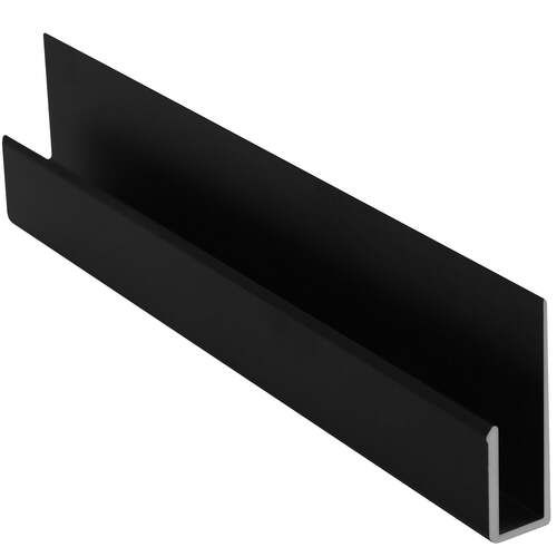 Aria 1/4" Deep Nose Aluminum J-Channel 144" Long Matte Black