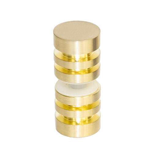 Back to Back Contempory Knob Satin Brass