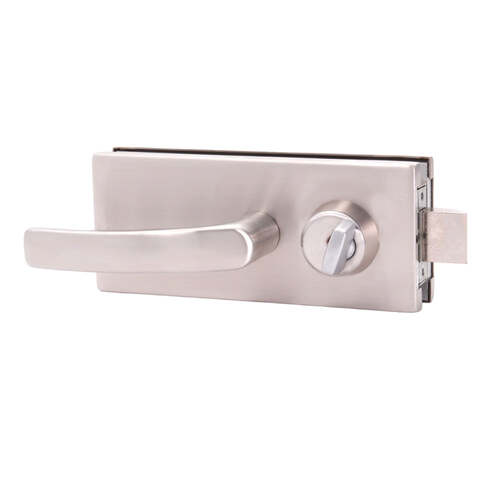 Glass Mounted Latch with Lock (AMR900) Brushed Stainless