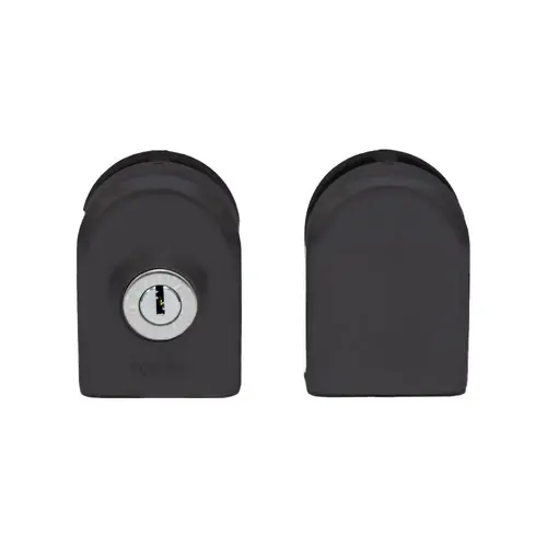 Slip on Oval Deadbolt Glass to Glass Lock Matte Black