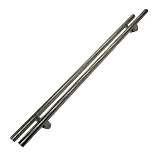 36" Long Offset Ladder Pull Brushed Stainless