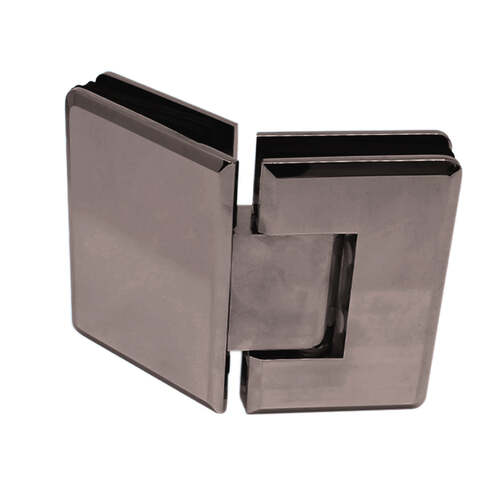 Glass to Glass 135 (045) degree Portugal Radius Corner Bevelled Edge Hinge Brushed Nickel