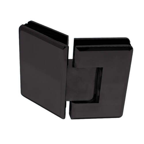 Glass to Glass 135 (045) degree Portugal Radius Corner Bevelled Edge Hinge Matte Black