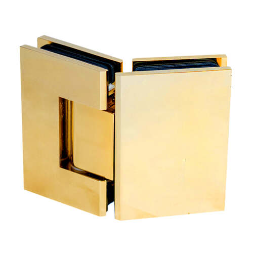 Glass to Glass 135 (045) Degree Windsor Hinge Brass