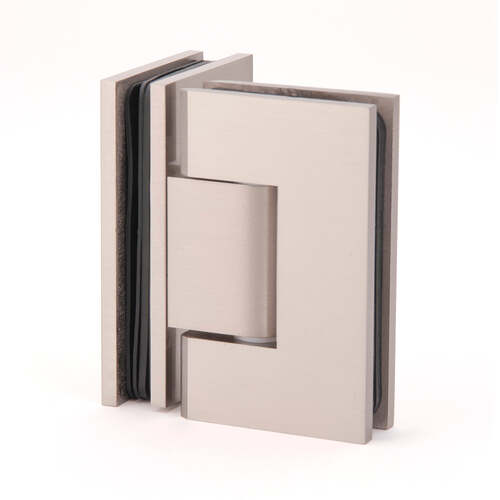 Glass to Glass 90 Degree Windsor Hinge Brushed Nickel