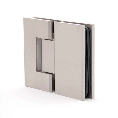 Aria Vetri AS180BN Glass to Glass 180 Degree Windsor Hinge Brushed Nickel