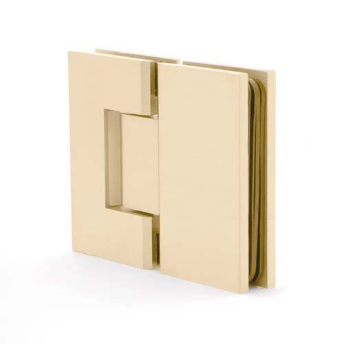 Aria Vetri AS180BR Glass to Glass 180 Degree Windsor Hinge Brass