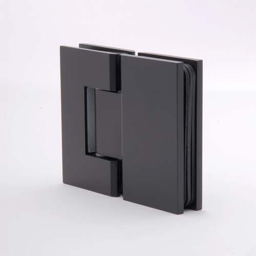 Aria Vetri AS180MBL Glass to Glass 180 Degree Windsor Hinge Matte Black