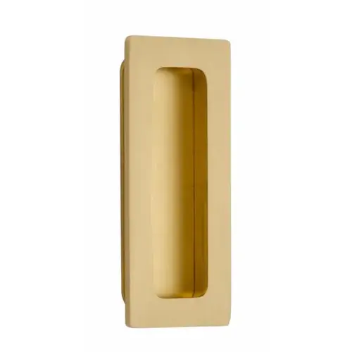 Emtek 220304US4 4" Modern Rectangular Flush Pull Satin Brass Finish