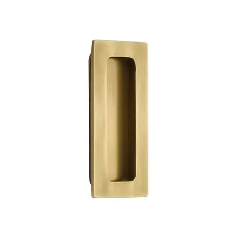 Emtek 220304US7 4" Modern Rectangular Flush Pull French Antique Brass Finish
