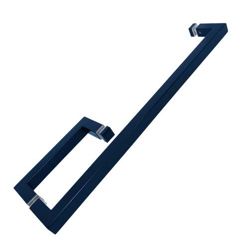 Square 6" Handle with Square 18" Towel Bar Matte Black