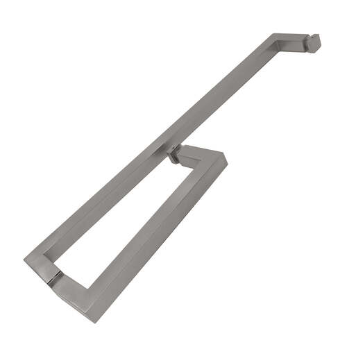 Square 8" Handle with Square 18" Towel Bar Brushed Nickel