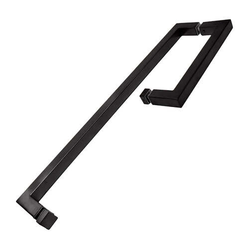 Square 8" Handle with Square 18" Towel Bar Matte Black