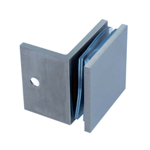 Square Wallmount Clamp With Leg Brushed Nickel