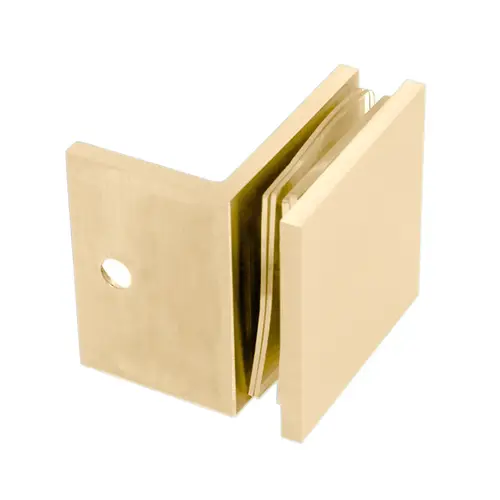 Square Wallmount Clamp With Leg Satin Brass