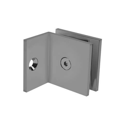 Square Wallmount Clamp With Leg Polished Nickel