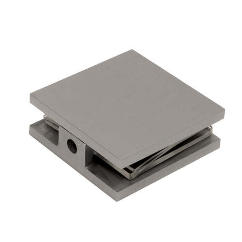 Square Glass Clamp Brushed Nickel