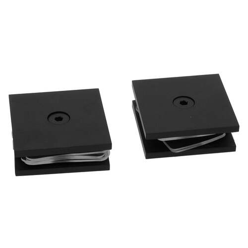 Square Glass Clamp Matte Black