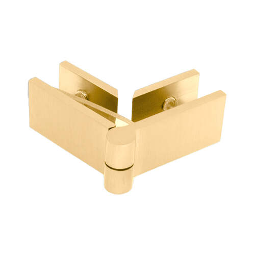 Adjustable 90 Degree Sleeve Over Clamp Satin Brass