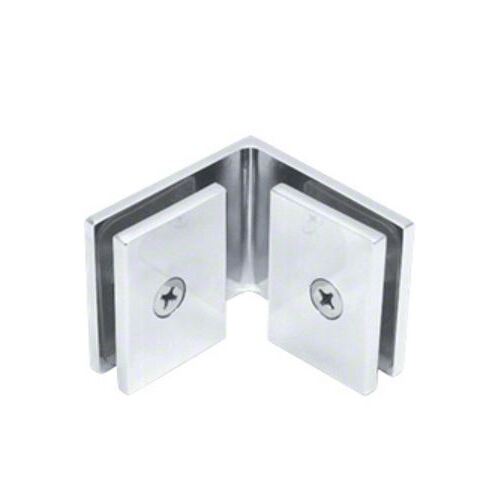 Square 90 Degree Glass-To-Glass Clamp Chrome