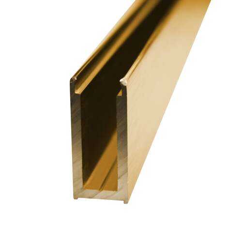 Aria 1 1/2" U-Channel 98" Long Satin Brass