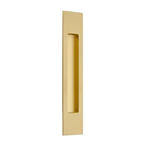 10" Modern Rectangular Flush Pull Satin Brass Finish