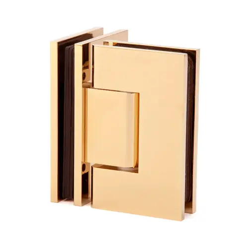 Heavy Duty Glass to Glass 90 Degree Chatham Square Hinge Brass