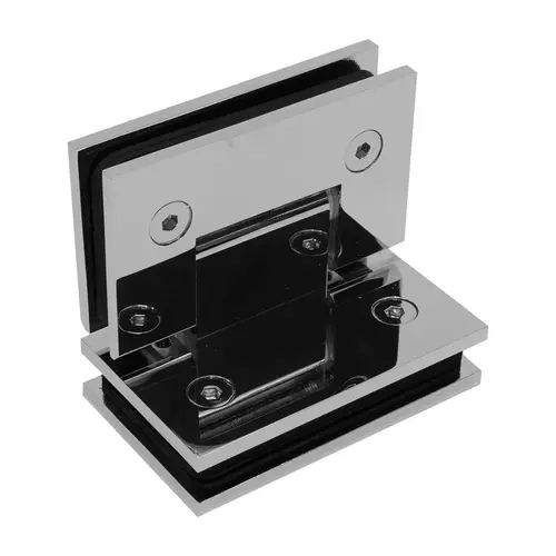 Heavy Duty Glass to Glass 90 Degree Chatham Square Hinge Chrome