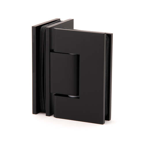 Heavy Duty Glass to Glass 90 Degree Chatham Square Hinge Matte Black