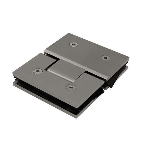 Heavy Duty Glass to Glass 180 Chatham Square Hinge Brushed Nickel