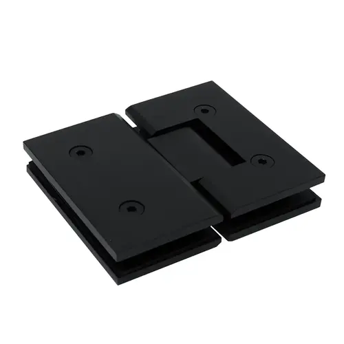 Heavy Duty Glass to Glass 180 Chatham Square Hinge Matte Black